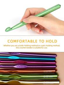 15mm, 12mm, 10mm, 9mm, 8mm, 7mm & 6.5mm Crochet Hook Set - Suitable For Chunky & Super Chunky Yarn