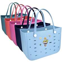 Large Capacity Breathable EVA Women's Beach Bag, Oversized Multi-Size Eva Handbag, Eva Tote Bag, Eva Shoulder Bag, Eva Basket Bag, EVA Beach Bag - Lightweight And Durable Solid Color Open Design, Large Waterproof And Sandproof Washable Sturdy Open Handbag, Suitable For Beach, Swimming Pool, Sports, Shopping, Picnic - Fashionable Holiday Accessories, Beach Bags, Festivals, Casual Outings, Holiday Gifts - Nhiều màu - Xem 1