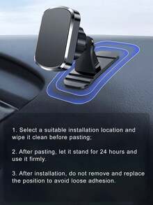 Car Navigation Bracket Multi-Function Paste Suction Cup Mobile Phone Rack Live Broadcast Support Frame With Hand-Mounted Car Supplies - Black - View 4