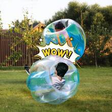 1pc Adult Inflatable Bumper Ball, 0.3mm Super Thick PVC Sumo Soccer, Outdoor Team Game Toy, Inflatable Sumo Ball, Giant Sumo Ball, Body Bumper Ball, Human Bubble Ball, Hamster Ball, Inflatable Toy, Bumper Bubble Soccer - Multicolor - View 2