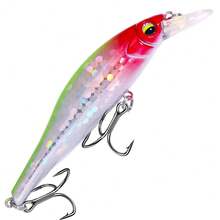 5个/包 浮水型米诺摇摆饵 10厘米 10克 钓鱼路亚 适用于潜水深度0.5-1.5米 硬饵 - 彩色 - 查看 5