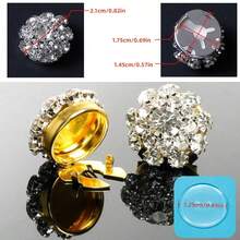 3 Pcs Rhinestone Button Covers, Cufflinks For Women, Crystal Button Detachable Clip On Button Covers Shirt Sleeve Button For Women Blouses Sparkly Button Covers For Clothing Decorative