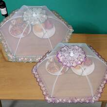 1/2/3件装食物罩，可折叠餐桌食物罩，防尘防蝇家用蔬菜罩伞，多边形防蚊厨房罩