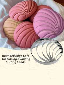 1/2pcs-Mexican Bread Mold, Conch-Shaped Stainless Steel Bread And Biscuit Baking Mold, Easy-To-Use Single-Point Design, Durable Kitchen Baking Tool For Homemade Bread - Multicolor - View 1