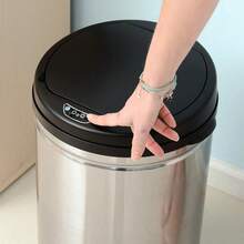 HOMCOM Automatic Sensor Trash Can, Round, 30L, Optional Inner Container, Stainless Steel On-Site - 1 - View 6