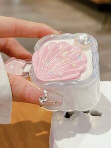 5pcs Pearl Shell & Star Pattern [20W UK Charger Protector Case] Transparent Charging Port Protector & Anti-Breakage Data Cable Protector Suit For IPhone 11/12/13/14/15/16 Pro Max/17 Pro Max/Plus | 2-In-1 Protector Set - Multicolor - View 2