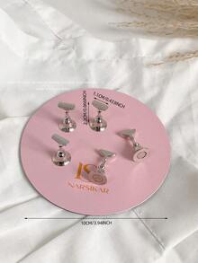 Decoraciones de arte de uñas - Placa base magnética de metal con diseños impresos de mariposas y princesas de colores, puntas de uñas variadas, soporte de exhibición de arte de uñas coreano, accesorios y suministros personales DIY para fotografía