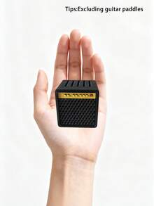 1pc Guitar Pick Holder - Guitar Shaped Pick Organizer Case, Can Hold 5 Guitar Picks, Convenient Carrying, Elegant Pick Pouch Guitar Pick Holder, Guitar Speaker Model Pick Holder (Without 5 Random Colored Picks) , Portable And Popular Guitar Pick Rack, Suitable For Guitarists Use As Gift Giving