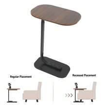 Mesas Laterales Para Sala, Mesa Auxiliar En Forma De Alto 60 Cm, Mesa De Centro Modernas, Mesita De Centro Minimalista, Dormitorio (Marrón) - Granate - Ver 4