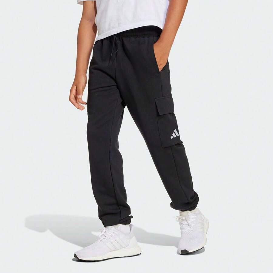 Adidas Teen Boy Knit Pants JC9762 - Black - View 1