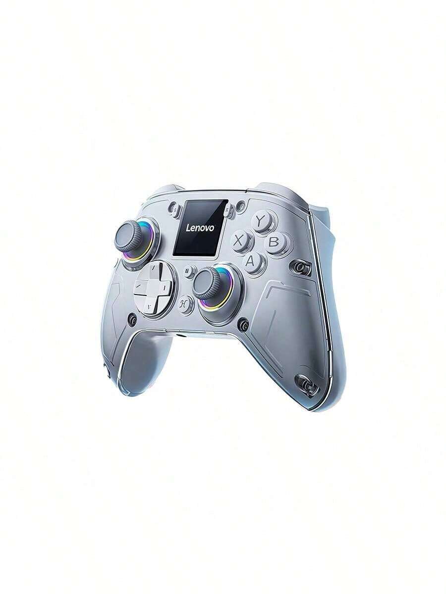 Lenovo Mando multiplataforma X01 con cambio de un solo toque entre Bluetooth, 2.4G y modo con cable. Botones traseros programables y motores de vibración duales asimétricos. Perfecto para Nintendo, PC y dispositivos móviles. - Gris - Ver 1