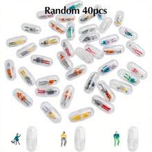 20/40pcs Random Transparent Capsules, 3D Unique Cute Interesting Figure Statue Set, Mini Character Figurines, Micro Landscape People Models, Perfect Props For Miniature Scenes, Unique Wedding Decor Gifts - Multicolor - View 13