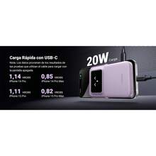 Power Bank Inalambrico 5000mAh Carga Rápida USB-C Color Purple - Tipo de Enchufe A USA (110-127V) - Ver 9