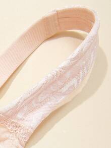 Wingslove Áo ngực không gọng màu hồng nhạt Ramadan cỡ lớn, che phủ toàn diện, dây đeo rộng, vải jacquard hoa văn, cực kỳ mềm mại và thoải mái khi mặc hàng ngày cho phụ nữ có thân hình đầy đặn. - Màu Hồng baby - Xem 9