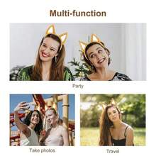2PCS Dog Ears Headbands Cute Lovely Birthday Party Hair Bands Costume Dress Hair Hoops Hair Accessories - Blue - View 7