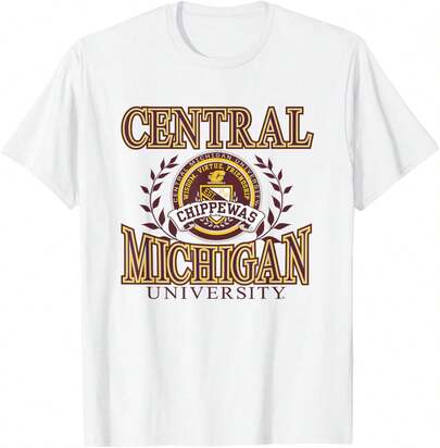 Central Michigan Chippewas Laurels Logo Officially Licensed T-Shirt