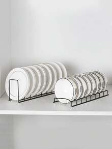 1 pieza Bandeja escurridor de cocina, bandeja para vajilla, estante de almacenamiento para tapas de ollas, artículos de cocina, accesorios de cocina, utensilios de cocina - Plateado - Ver 7