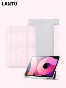 1pc Polka Dot Printed Tablet Protective Case, Compatible With Apple IPad 10.2" / IPad Pro 11" 2020/2021, IPad (A16) 11" 11th Gen 2025, IPad 9th/10th Gen, Apple Air 4th 10.9", Galaxy Tab S6 Lite 10.4", /, Anti-Drop, With Pencil Slot, Sleep/Wake Support, Romantic Gift For Friends And Family - Multicolor - View 4