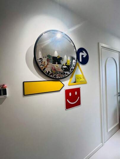 One Upgraded Set Of And Stylish Extra-Large Mirrors (Approx. 11.8 Inches And 8.2 Inches). 360-Degree Parking Mirror, Round Wall-Mounted Mirror, Decorative Wall Mirror, Minimalist Luxury Mirror, Suitable For Bathroom, Bedroom, Living Room, And Other Home Decor.