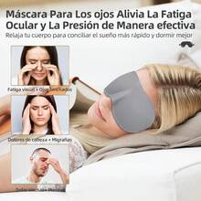 3 Piezas Antifaz para Dormir para Dormir de Lado Antifaz 3D bloqueadapara Dormir Máscara de Dormir Contorneada de Espuma Viscoelástica Antifaz Nocturno con Luz Bloqueada para Hombres y Mujeres Azul-Negro-Gris - Azulnegrogris - Ver 4
