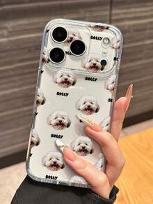 1 Customized Pet Name Transparent Full-Cover Lens Precision Hole Phone Case, Gift For Friends, Compatible With IPhone 11/12/13/14/15/16/16 Pro/16 Pro Max/16 Plus/17/Air/17 Pro/17 Pro Max S25/S25 Ultra/S25 Plus/S25 Edge/ Pixel 9 Pro XL And More Models, Perfect For Holiday Memorial Gifts For Friends - Clear - View 5