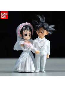 bandai 卡卡羅特與琪琪婚禮場景 Q 版 PVC 動漫角色收藏雕像模型裝飾禮品 | 完美萬聖節禮物 - 生日、週年紀念、畢業、返校、婚禮季與節日禮物，適合粉絲、收藏家展示、動漫主題派對裝飾與 Cosplay 道具，收藏禮品，成人動漫收藏品 - 彩色 - 查看 3