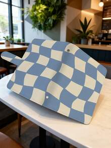 1pc Minimalist Blue Twisted Checkerboard Pattern A5 PU Leather Photo Album, With 20 Pages And 80 Pockets, Suitable For Organizing Photos, Family, Pets, Anniversaries, Graduations, Weddings, Idols, Fujifilm, Gift Albums - Multicolor - View 3