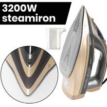 SUPERLEX 2-In-1LED Screen Steam Iron, Ceramic Soleplate Iron, 3200W Fast Heating Steam Engine, Anti-Scale/Anti-Drip Function, With 4 Functions (Dry Ironing, Spray, Steam, Air Ironing), Visual Range Up To 2.1 Meters, Equipped With Clear LED Indicator Light, Strong Steam Output, Suitable For Home And Travel Use. - UK Plug(220-240V) - View 11
