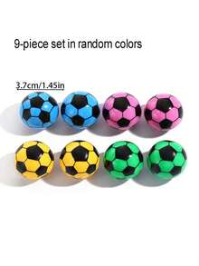 3pcs Cute Cartoon Football Design Pencil Sharpener, Random Color Back To School - Multicolor - View 7