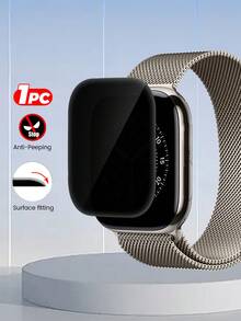 适用于 7/6/SE/5/4/8/9 40mm/41mm/42mm/44mm/45mm/38mm 的 PMMA 隐私屏幕保护膜，非玻璃材质，防刮花，适合注重隐私的用户，屏幕保护必备品，适用于日常、办公室、家庭等各种场合。日常防护、办公室、家庭手表配件、手表屏幕保护膜、防水、防震、防摔、防刮花。 - 黑色 - 查看 11