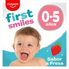 colgate First Smiles Pasta de dientes para niños 0-5 años (Entrega en 48 horas), Sabor a fresa, Pasta dental infantil que protege suavemente los dientes, previene sarro y protege el esmalte, sin colorantes, aromas o edulcorantes artificiales, pasta de dientes de fresa, pasta de dientes de leche 0-5, mejor pasta de dientes - Blanco - Ver 3