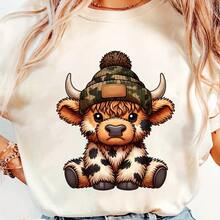 6 Cute Highland Cow Heat Transfer Stickers, Fashionable And High-Quality DIY Shirts, Jeans, Masks, Backpacks Special Durable Heat Transfer Stickers - Personalized Style Design - 彩色 - 查看 2