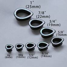 2件装水滴形镂空耳扩耳钉耳隧道316L不锈钢天然贝壳珠穿刺男女通用身体饰品优雅耳环 - 1679 - 查看 3