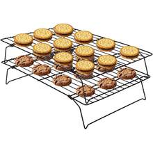 PowerKing Rejillas de Enfriamiento, Rejilla de Refrigeración, 2 Niveles, Acero Inoxidable Antiadherente, para Hornear en Casa, de Cumpleaños, de Bodas - Negro - Ver 10