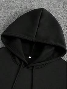 Sudadera con capucha para hombres, regalo de Navidad, diseño impreso, sudadera con capucha casual - adecuada para diaria casual, salida simple y versátil, sudadera de manga larga personalizada para hombres PUVO - Negro - Ver 2