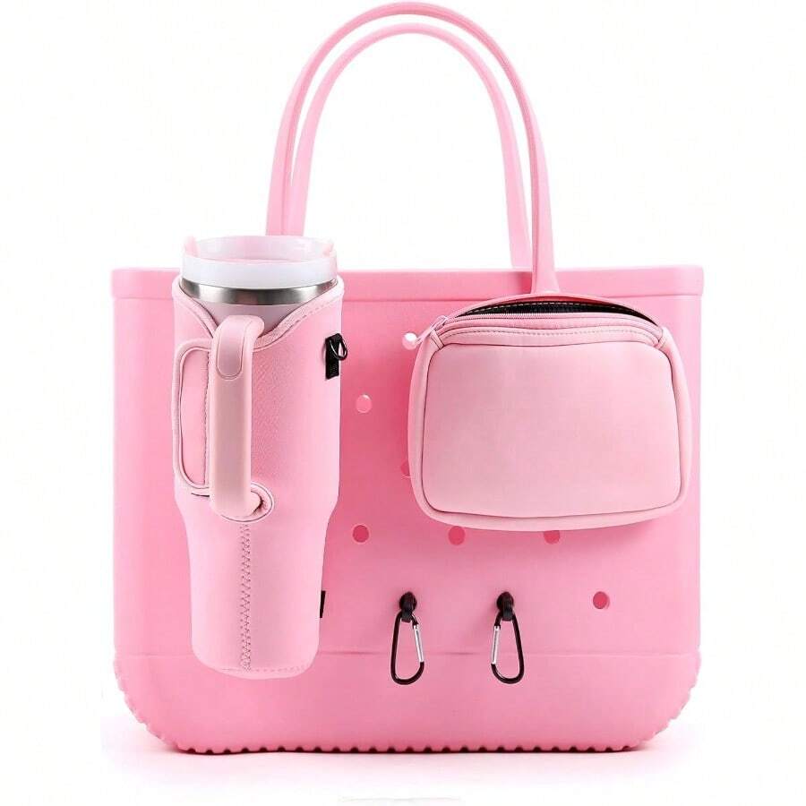 TYUI 4PCS Organizer Holder For Accessories For Bogg Bags Phone And Cup Holder Compatible With Original - Pink - View 1