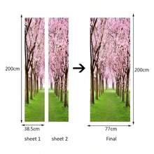 Stairs Art Door Sticker Bedroom Livingroom Bathroom, 2PCS Wall Decal Self - Adhesive Waterproof Removable Door Murals Wallpaper Home Decoration SP - F202 - Ka-f040 + 小 - 查看 7