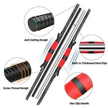 Single Rubber-Coated Dumbbell Bar Universal Nut Connector Barbell Accessory, Suitable For Home Strength Training Equipment - Multicolor - View 2