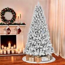 ELE-GATE Árbol de Navidad Artificial Verde Nevado con Base Metálica 1.50m, 1.80m y 2.10m - 150CM - Ver 3