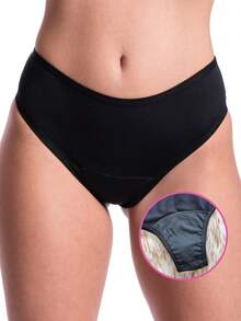 Set Of 3 Reusable Cotton Menstrual Panties, Hygienic, Antibacterial, Breathable Cotton - màu đen - Xem 17