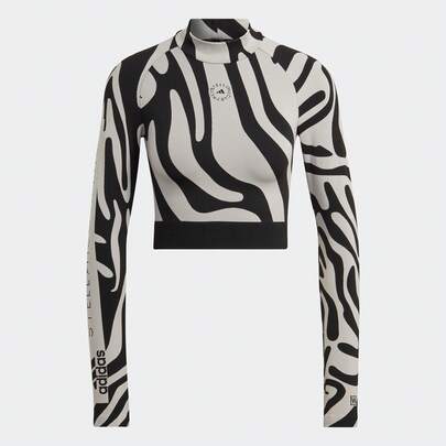 Adidas Top corto de fitness para mujer, camisa de entrenamiento de ajuste ceñido