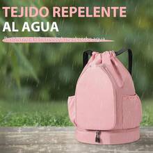 Tennis Backpack, Drawstring Bag With Shoe Compartment, Tennis Racket Backpack For 2 Rackets, Padel Backpack For Badminton, Squash, Pickleball, And Balls - 羅莎 - 查看 6