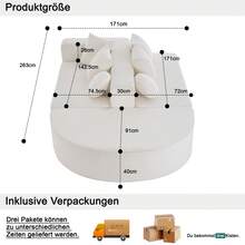 Fully Compressed Boneless Sofa, Living Room/Bedroom With Segmented Cloud Sofa, Modern Modular Sofa, No Assembly Required, Comfortable, Skin-Friendly Chenille Fabric