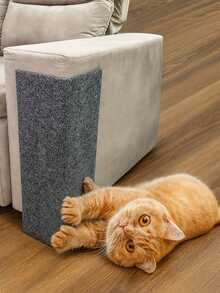 Arranhador de Gato Carpete Adesivo Flexível BRINQUEDO INTERATIVO PARA GATOS PET ANTI STRESS ENRIQUECIMENTO AMBIENTAL - Cinza - Visão 7