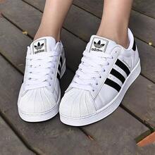 Adidas 男女通用三叶草贝壳头休闲运动鞋 - 白色 - 查看 3