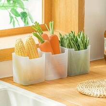 5/10个装多用途储物盒 - 耐用PP塑料材质，可堆叠设计，适用于冰箱、厨房和食品储藏室 - 非常适合存放水果、蔬菜、零食等，厨房收纳方案|可堆叠设计|耐用塑料 - 透明 - 查看 6