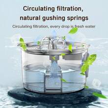 1 buc. 2,8 L, dozator automat de apă cu filtru pentru pisici, stil fântână pentru pisici, din oțel inoxidabil, pentru animale de companie, bol cu apă pentru fântână pentru câini, hrănitor de apă pentru pisici, pompă de apă super silențioasă, bol cu apă circulantă alimentat prin USB, potrivit pentru pisici și câini de talie medie și mică