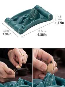 1pc Mountain-Shaped Incense Burner, Elegant High Mountain Waterfall Sandalwood Incense Holder, Suitable For Home Decor, Stick Incense, Backflow Incense Burner, Kitchen, Dining Table, Home Decor (No Electricity) - Multicolor - View 7