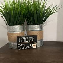 Cute And Fun 3D Coffee Bar, Open 24 Hours, Wooden Box, Mini Coffee Bar Sign, Coffee Tray, Everyday Decoration. - 黑色 - 查看 7