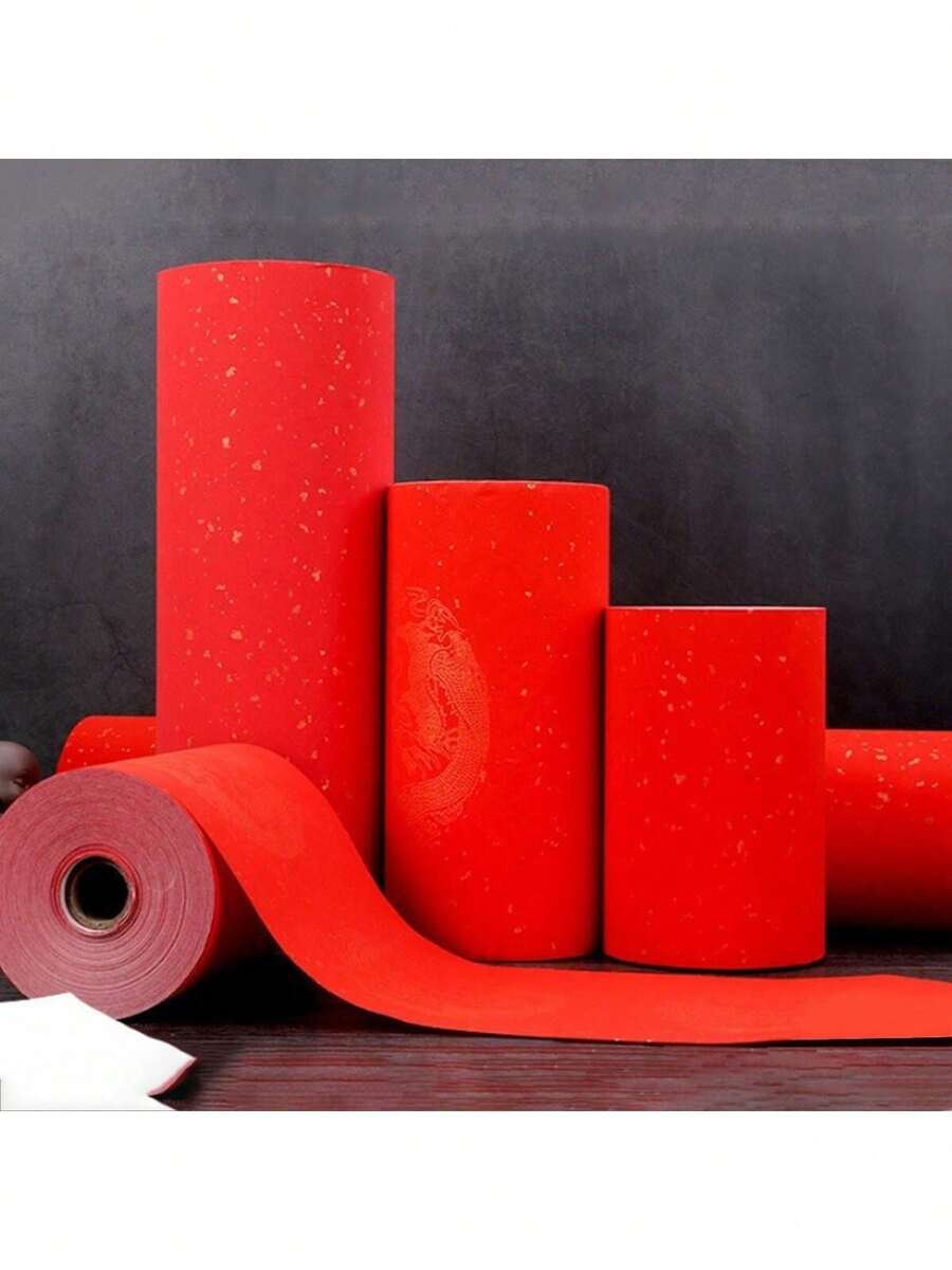 One 2026 Dragon And Phoenix Presenting Good Fortune, Red For Ten Thousand Years, Blank Handwritten Spring Festival Couplet Paper, Spring Festival Festive Paper, Spring Festival Couplet Long Scroll